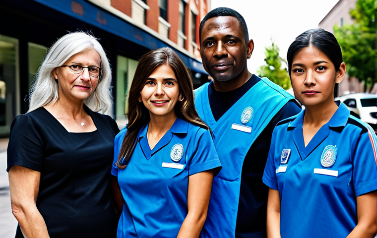 **

"A community support network for crime victims. Volunteers offer support and resources. A modern, safe city environment. Fully clothed people, professional attire, safe for work, appropriate content, perfect anatomy, natural proportions, family-friendly, well-formed hands, proper finger count."

**