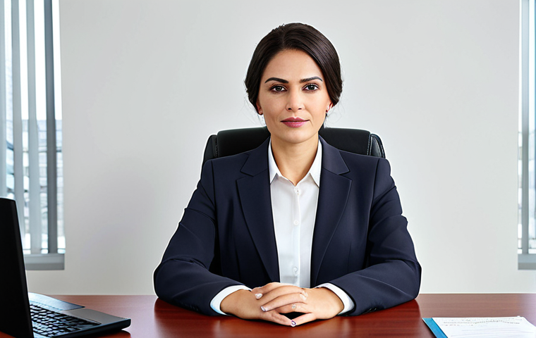 Professional Woman at Desk**

"A professional businesswoman in a modest business suit, sitting at a desk in a modern office, fully clothed, appropriate attire, safe for work, perfect anatomy, natural proportions, professional photography, high quality. Focused on promoting victim support and empowerment."

**