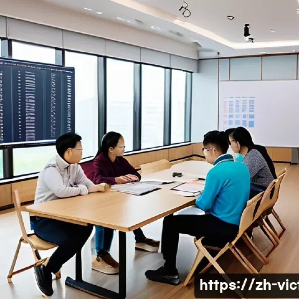범죄 피해자 후원금 사용 내역 - A modern Chinese community center meeting room, where diverse volunteers and beneficiaries gather ar...