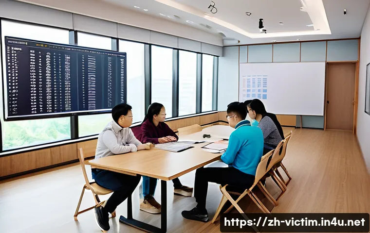범죄 피해자 후원금 사용 내역 - A modern Chinese community center meeting room, where diverse volunteers and beneficiaries gather ar...