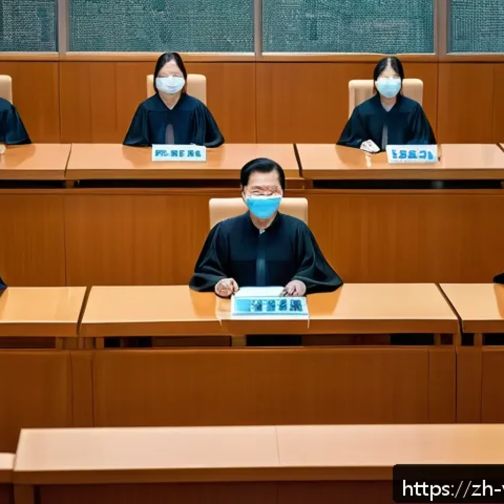 범죄 피해자 익명 보호 - A modern courtroom scene illustrating anonymous protection measures during a criminal trial in China...