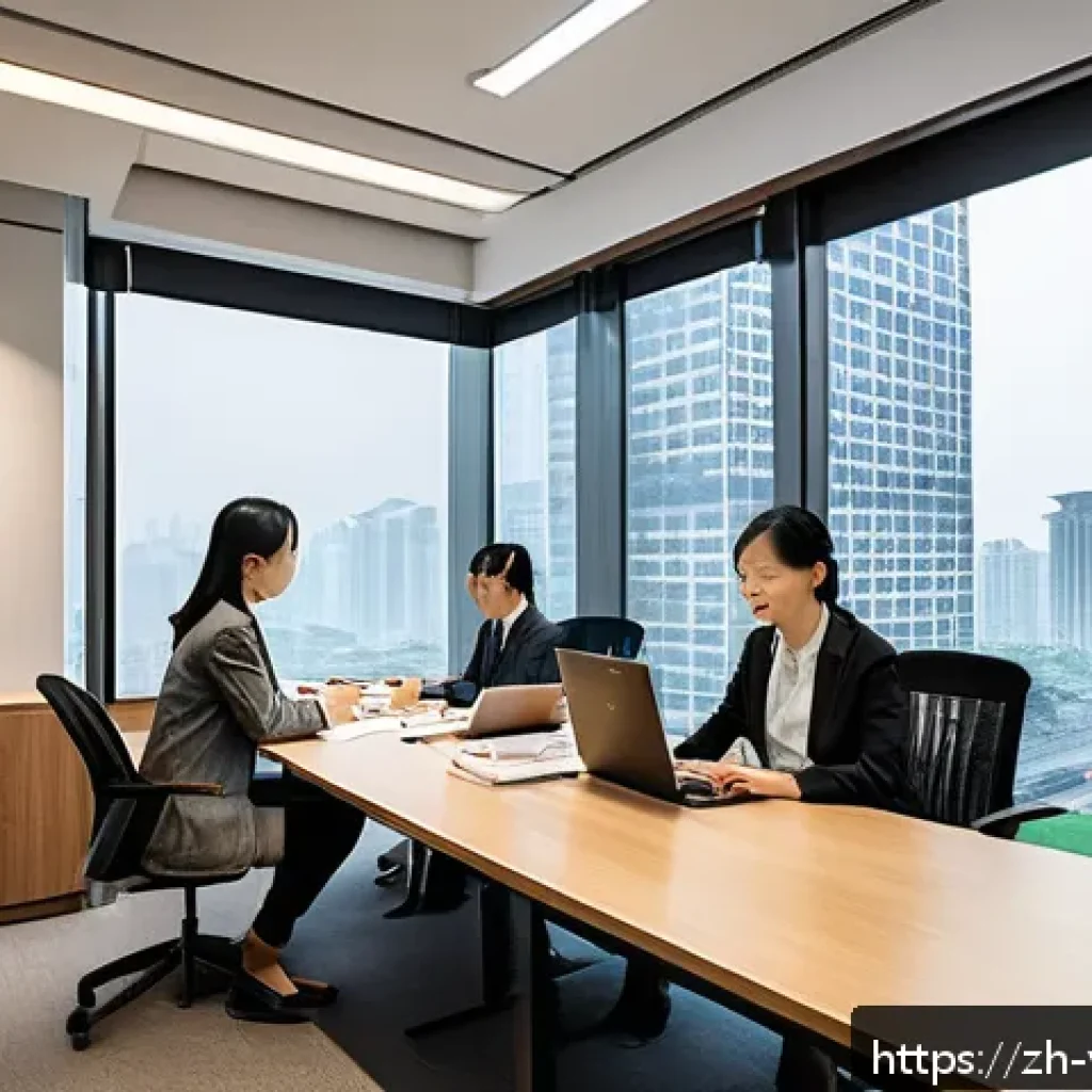 범죄 피해자 보호 센터 위치 - A modern Chinese urban legal aid center interior scene, featuring diverse professionals including la...