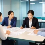 범죄 피해자 보상 신청 - A modern government office interior scene showing a diverse group of Chinese Simplified-speaking vic...