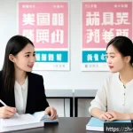 범죄 피해자 보호 가이드북 - A modern Chinese community center setting where a young adult Chinese woman wearing modest business ...